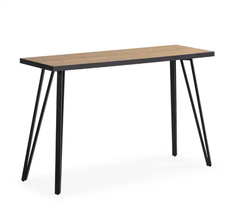 Consola industrial Sindi natural canto bocamina 120×40 cm - Consolas