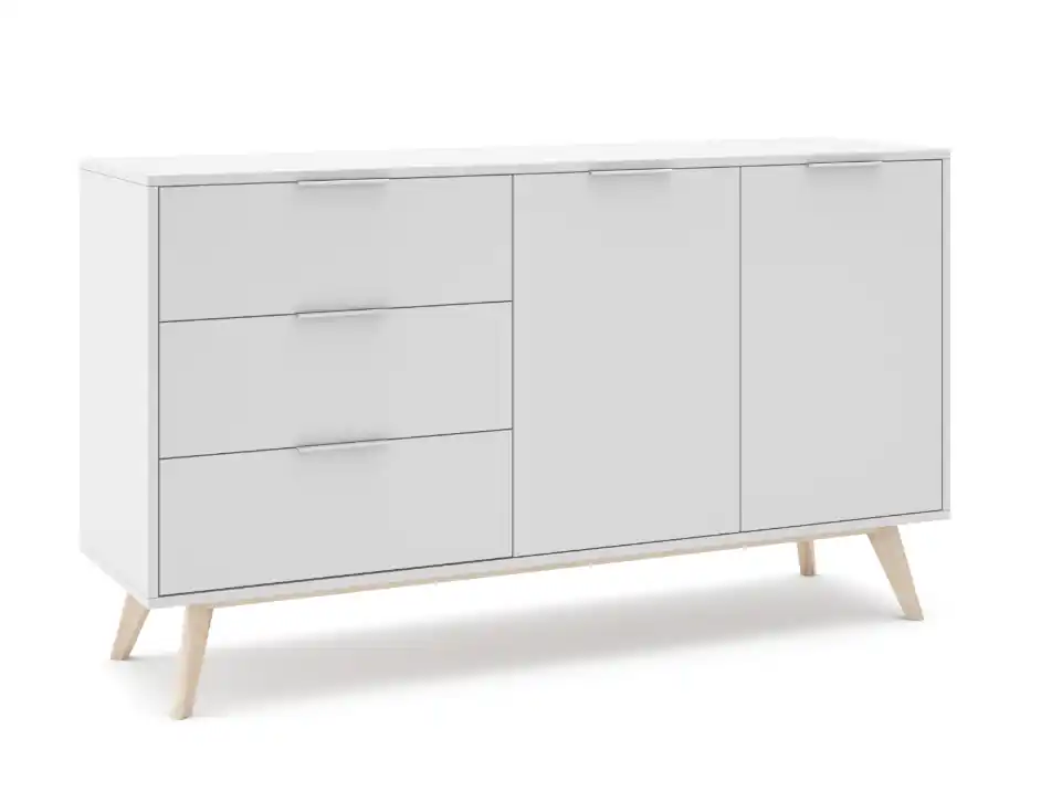 Aparador Campus madera de pino blanco 140x80x40 cm - Aparadores