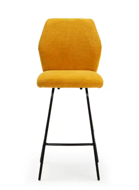 Taburete de diseño BEI tela mostaza 65cm - Taburetes y puff