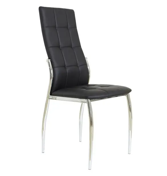 Silla moderna capitone polipiel negro - Sillas