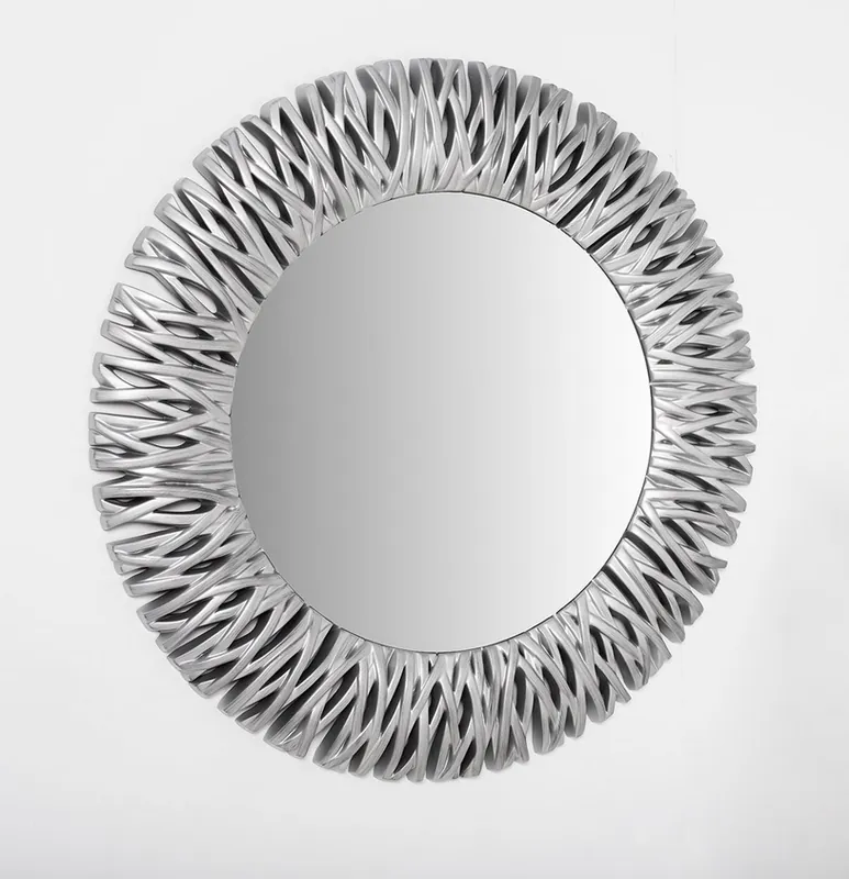Espejo redondo ramas plata 120 cm - Espejos