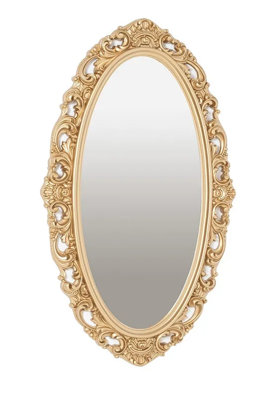 Espejo barroco ovalado dorado 130×72 cm - Espejos