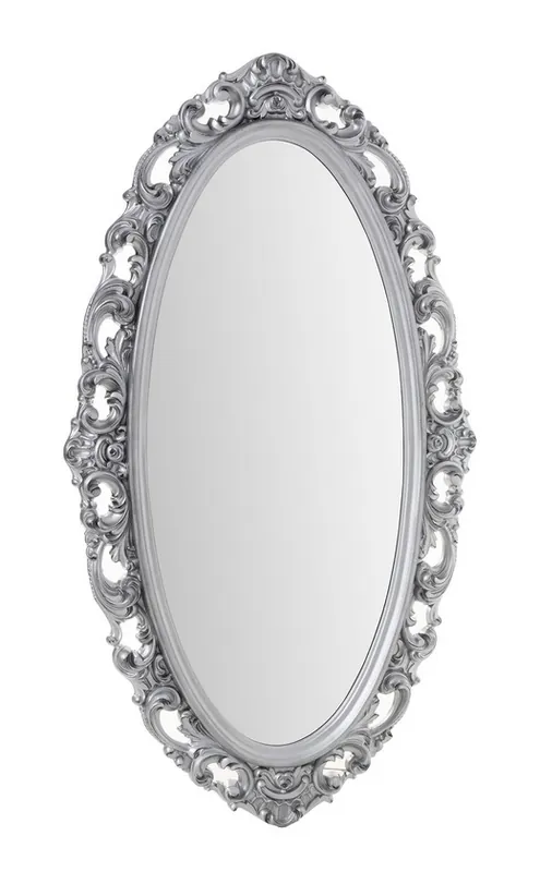 Espejo barroco ovalado plata 130×72 cm - Espejos