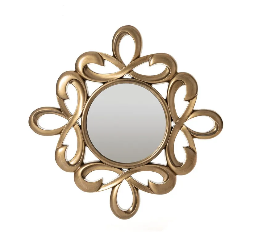 Espejo Lys oro patinado 100×100 cm - Espejos