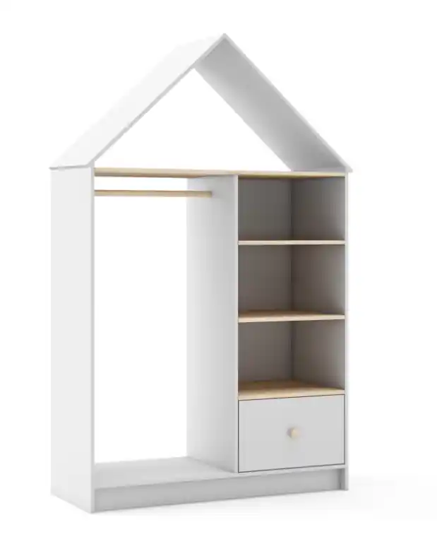 Vestidor infantil Estefania madera blanco 180x110cm - Armarios