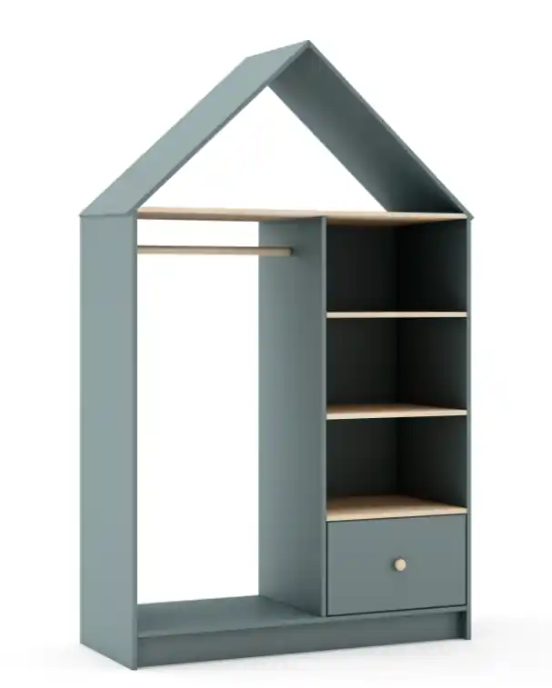 Vestidor infantil Estefania madera verde 180x110cm - Armarios
