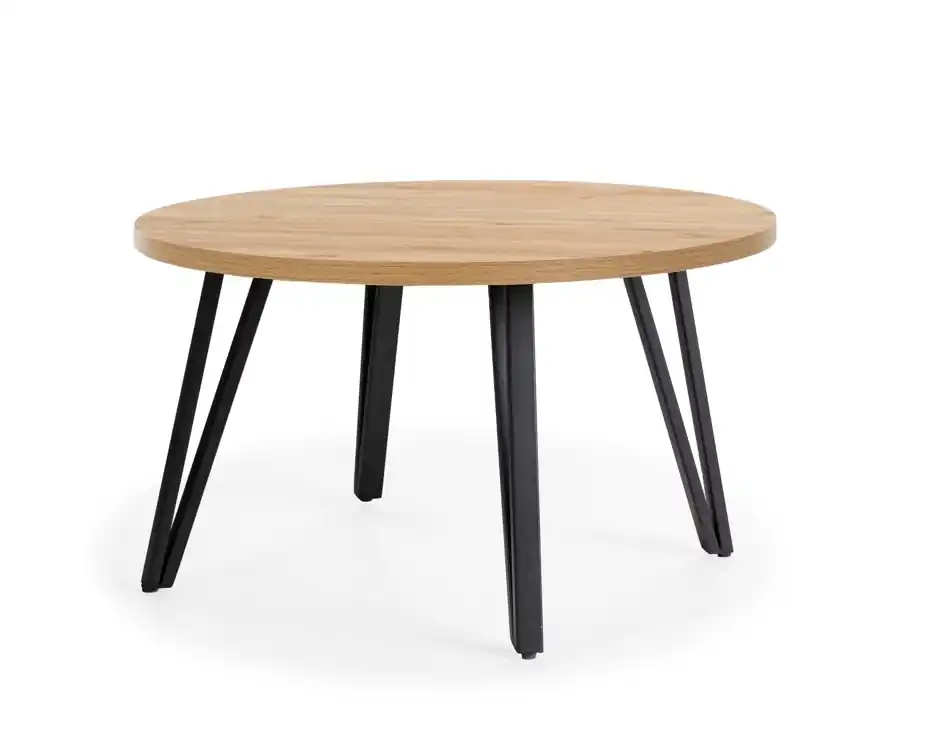 mesa de centro auxiliar Sindi redonda madera 80 cm - Mesas de centro y auxiliares