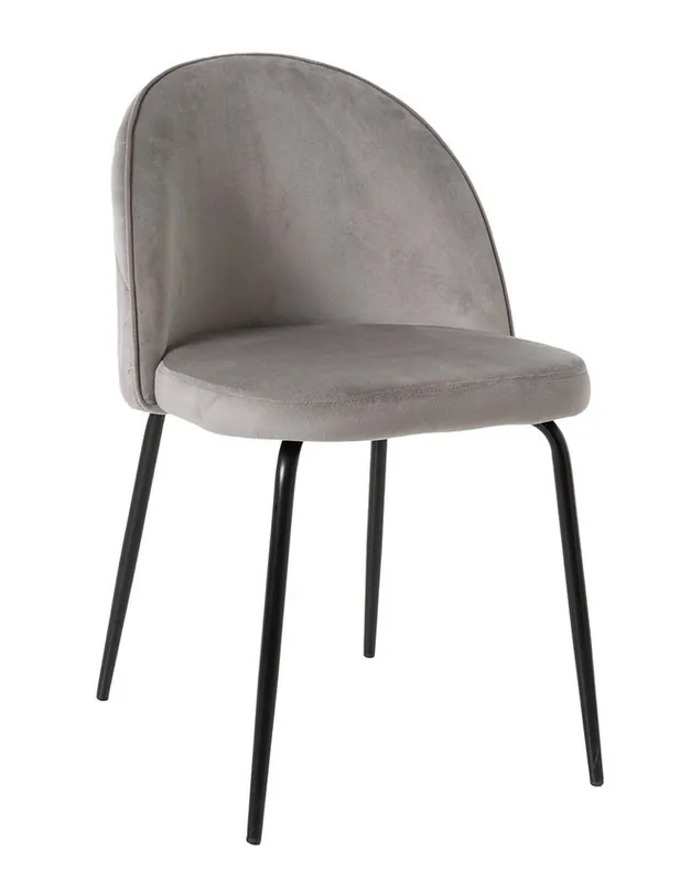 Silla Ursula terciopelo gris - Sillas