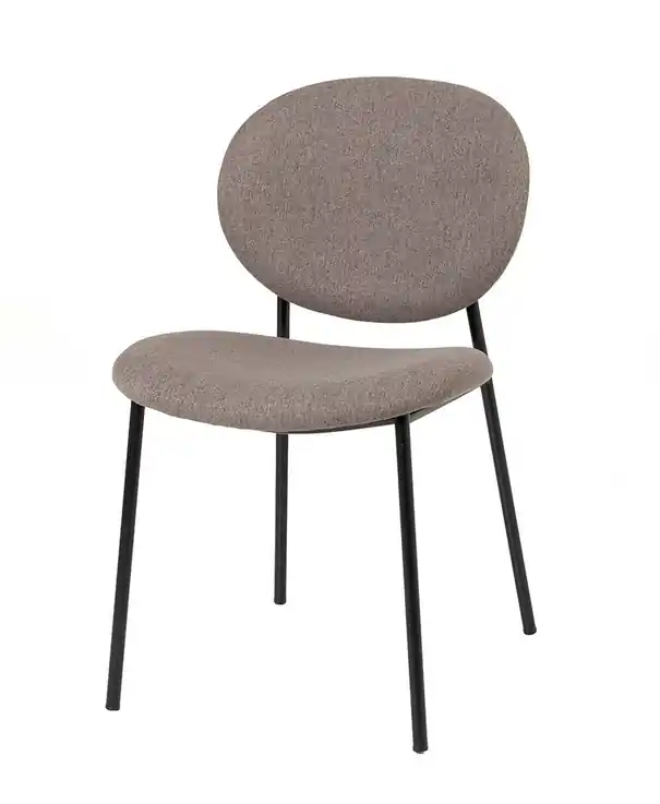 Silla Ursula loneta choco respaldo oval - Sillas