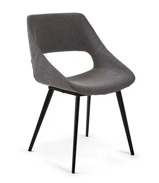 Silla brazos Art tela gris oscuro - Sillas
