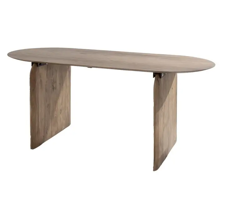Mesa ovalada madera mango natural 180×90 - Mesas de comedor