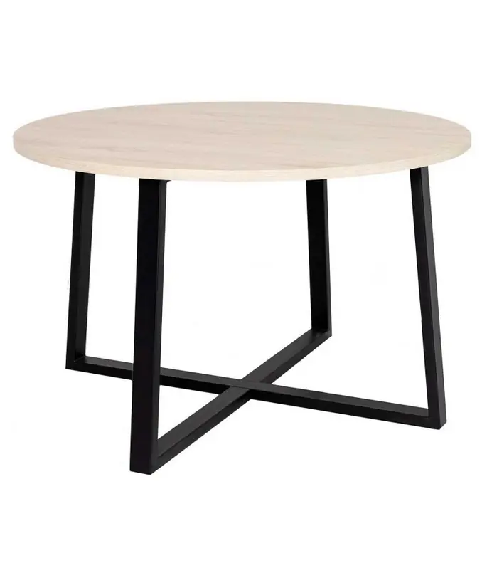 Mesa de comedor redonda haya natural 120 - Mesas de comedor