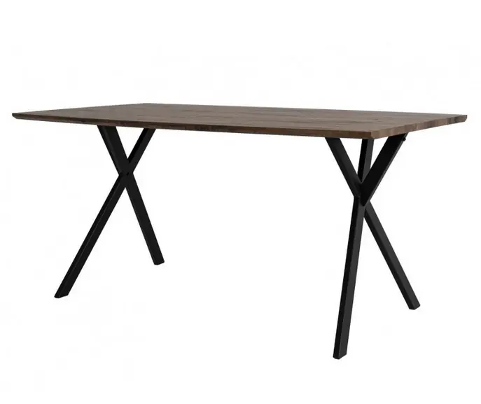 Mesa industrial nogal patas de árbol 160×90 - Mesas de comedor