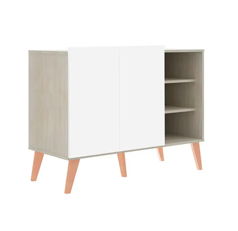 Aparador cubo blanco roble oslo 104×79 cm - Aparadores
