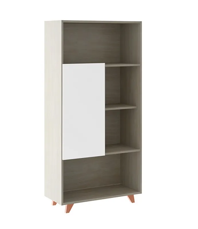 Estanteria Oslo blanco roble 141×70 cm - Estanterias
