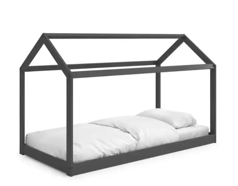 Cama cabaña Panda antracita 90x190cm - Camas y canapes