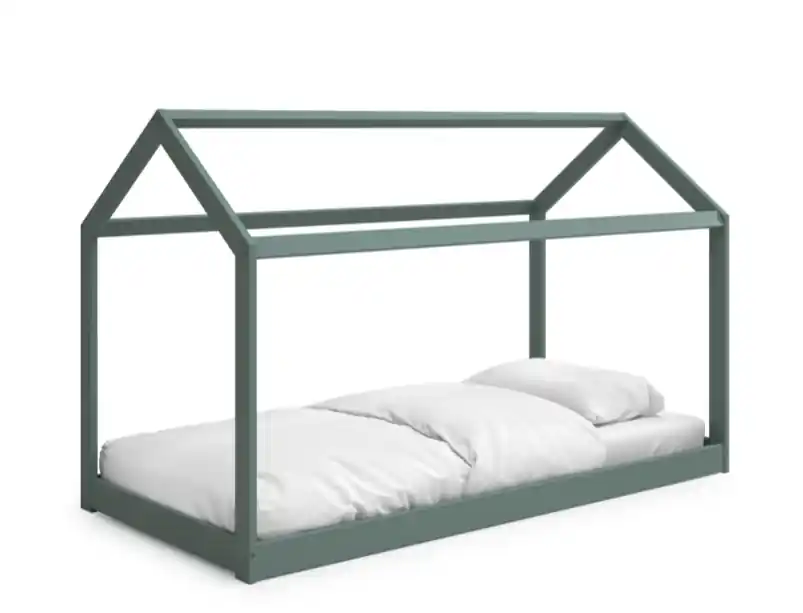 Cama cabaña Panda verde petroleo 90x190cm - Camas y canapes