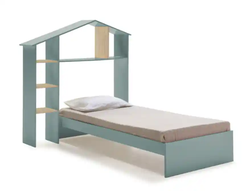 Cama infantil Maria DM/PINO verde 90X190cm - Camas y canapes