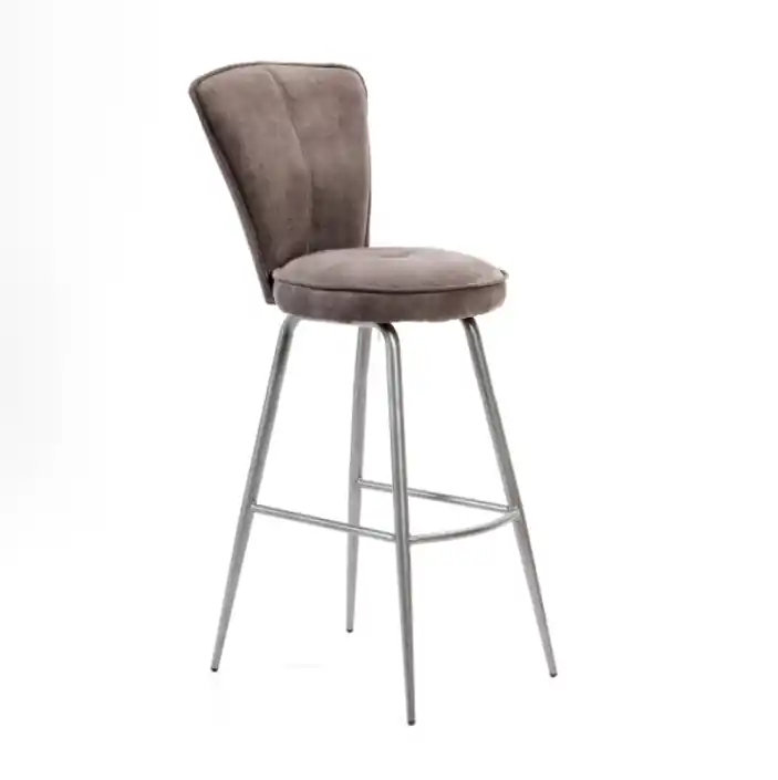 Taburete Minty tela gris oscuro - Taburetes y puff