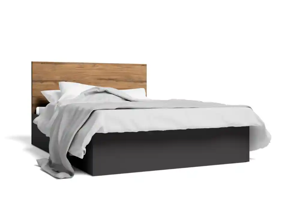 Cama abatible Malta nogal sabi pizzara 140cm - Camas y canapes