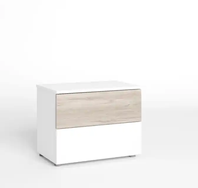 Mesita de noche Sahara blanco mate 54cm - Mesitas de noche