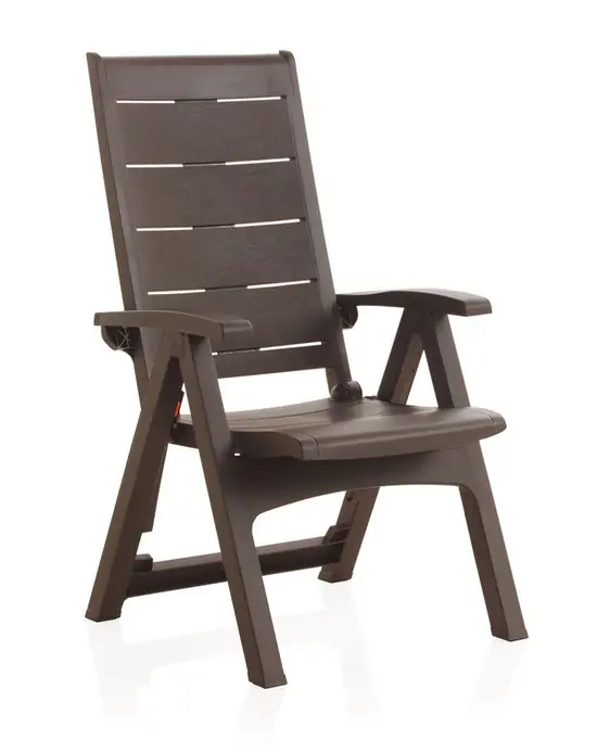 Silla terraza plegable posiciones Rio wengue - Sillas plasticos