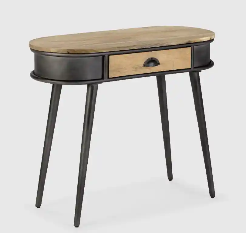 Consola Delhi madera mango negro 90cm - Consolas
