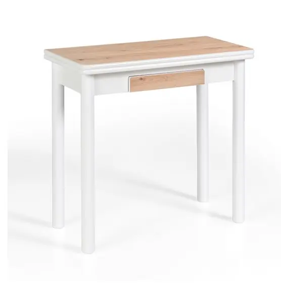 Mesa de cocina Capri blanco roble 80×40-80