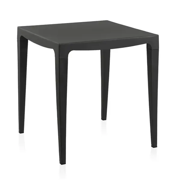 Mesa terraza clip antracita 70×70 - Mesas polipropileno