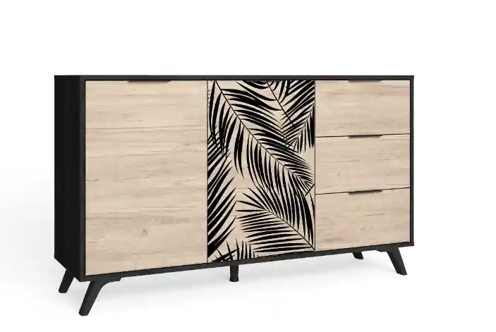 Aparador Palmera en madera claro 136x40cm - Aparadores