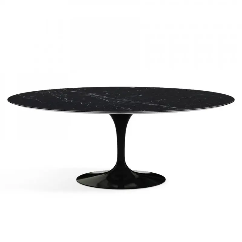 Mesa Tulip mármol marquina negro 160cm - Mesas