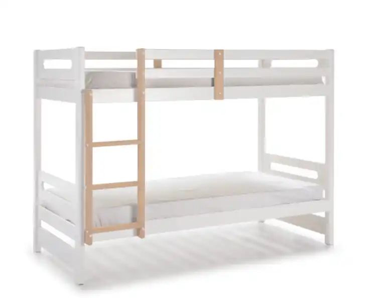 Cama litera Sami blanco 90×190 - Camas y canapes