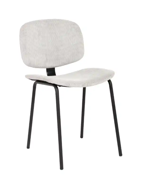 Silla vintage Arus tela de pana gris - Sillas