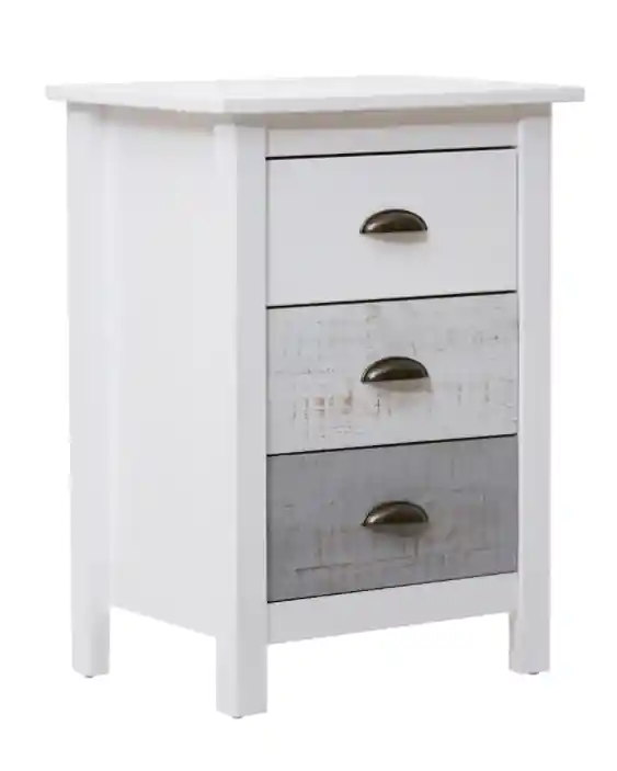 Mesita Romantica madera multicolor 46×35 cm - Mesitas de noche