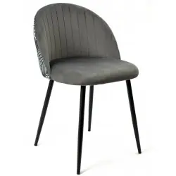 Sillon tropical terciopelo gris - Sillas