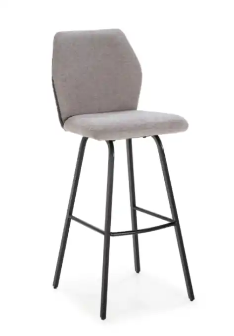 Taburete de diseño Pol tela gris claro - Taburetes y puff