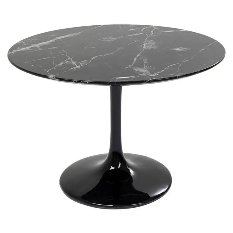 Mesa Tulip mármol marquina negro 100 cm - Mesas de comedor