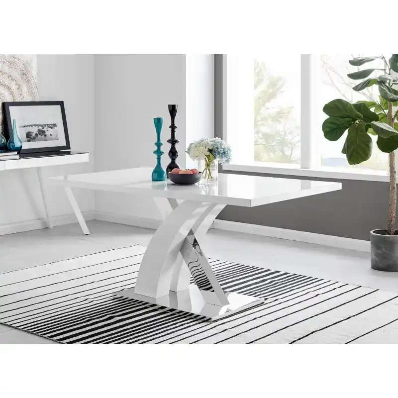 Mesa Benita blanco brillo 160x90cm - Mesas de comedor