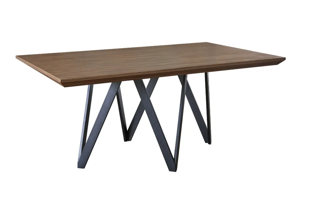 Mesa lancer nogal negro mate 180×100 - Mesas de comedor