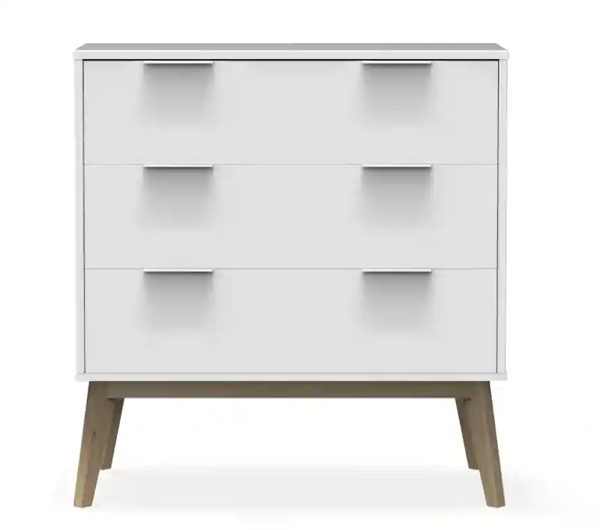 Comoda Campus madera de pino blanco 80x83cm - Comodas Sinfonier