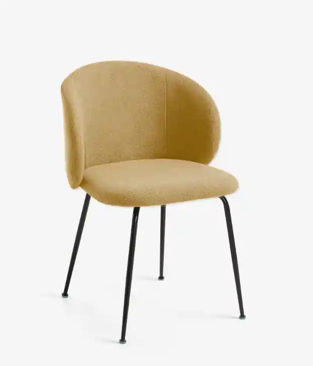 Silla Tuent mostaza y acero negro - Sillas