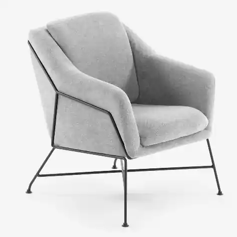 Butaca Musa terciopelo gris - Sillones butacas divanes