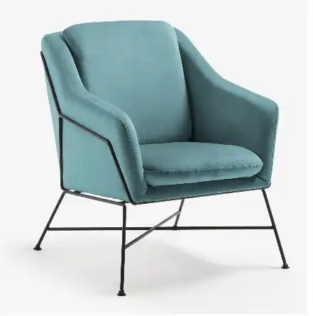 Butaca Musa terciopelo turquesa - Sillones butacas divanes
