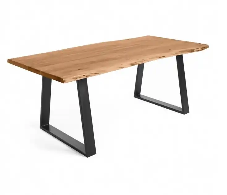 Mesa de comedor wave madera acacia natural metal 160x90cm - Mesas de comedor
