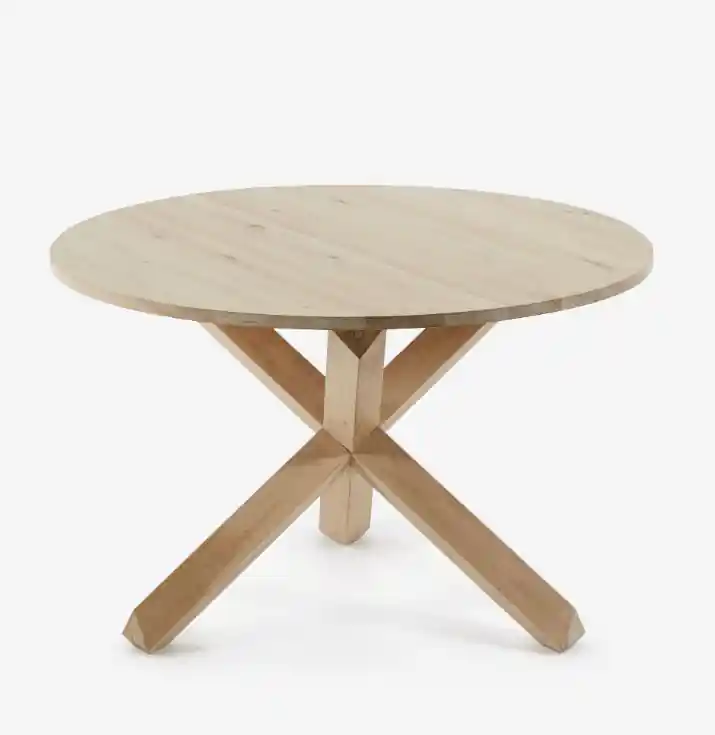 Mesa nordica redonda madera maciza de roble 120cm - Mesas de comedor