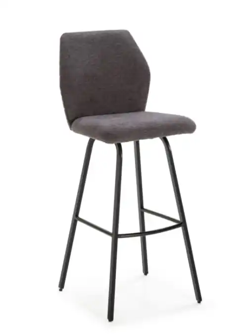 Taburete de diseño Pol tela gris oscuro - Taburetes y puff