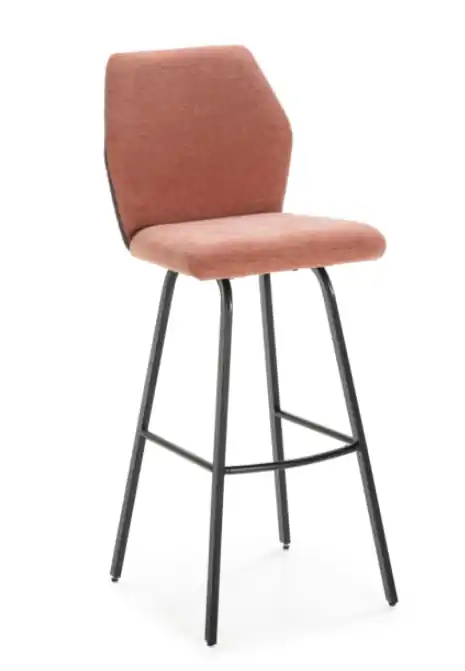 Taburete de diseño Pol tela coral - Taburetes y puff