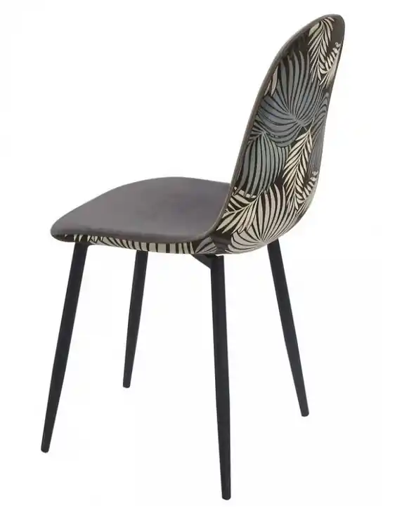 Silla tropical terciopelo gris - Sillas