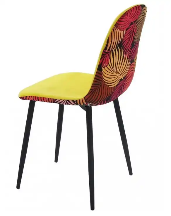 Silla tropical terciopelo amarillo - Sillas