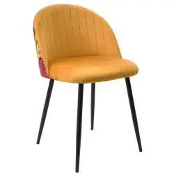 Sillon tropical terciopelo amarillo - Sillas